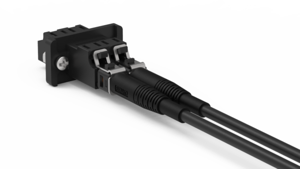 Waterproof LC Connector mated with an Adapter