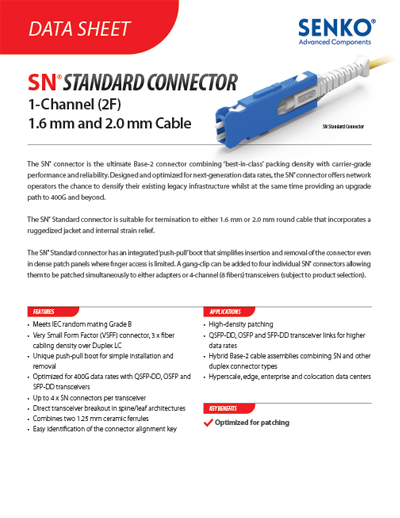 Data-Sheet_SN-Standard-Connector