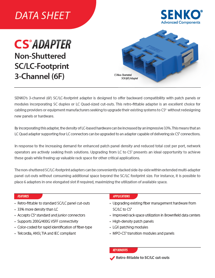 CS Adapter SC:LC no shutter