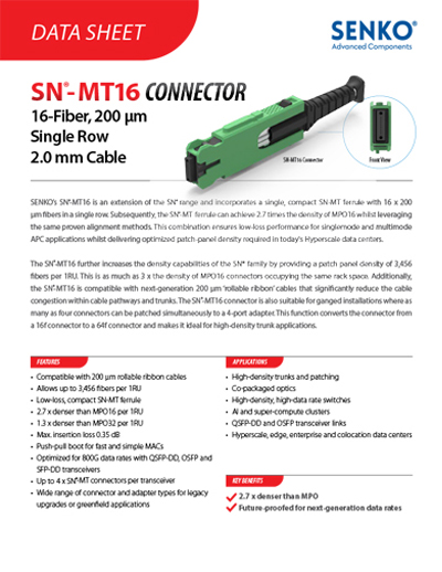 Data Sheet_SN-MT 16 Connector