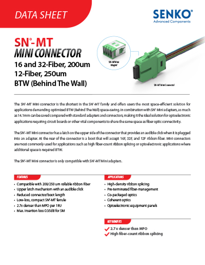 Data Sheet_SN-MT 16 Mini Connector