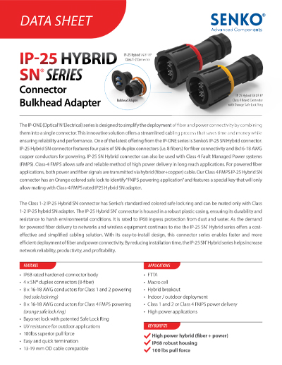 Data Sheet_IP-25 SN Series