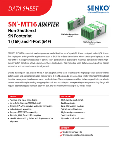 Data Sheet_SN-MT16 SN Footprint Shuttered Adapter