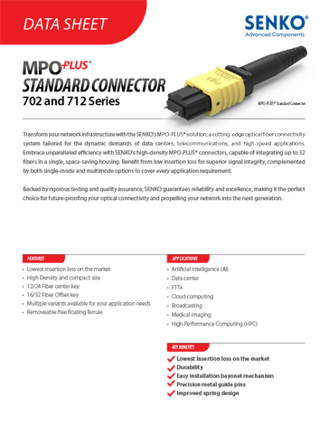 MPO Standard Data Sheet